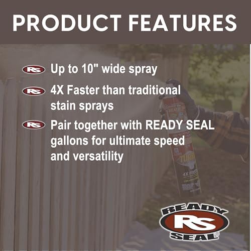 Ready Seal Exterior Wood Stain & Sealer, Natural Light Oak, Turbo Spray