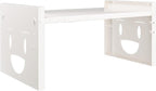 Fun-Face Expandable Cabinet Shelf Organizer,Adjustable Height & Width, Stackable Metal Storage Rack,Kitchen Spice Rack, Pantry Shelf, Countertops (1, White)