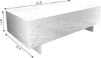 COSVALVE 41" Marble White Cool Coffee Table