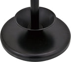 MyGift Freestanding Metal Entryway Coat Rack and Umbrella Stand with Sturdy Round Base and 6 Faux Wood Hanger Hooks