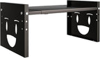 Fun-Face Expandable Cabinet Shelf Organizer,Adjustable Height & Width, Stackable Metal Storage Rack,Kitchen Spice Rack, Pantry Shelf, Countertops (1, Black)