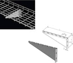 Kable Kontrol V Type Wall Bracket – 8” Width - Wire Mesh Tray Cable Management Rack Cords Organizer Cable Basket, Zinc Plated Steel NEC Approved for Network, Fiber Optic, Cabling Accessory