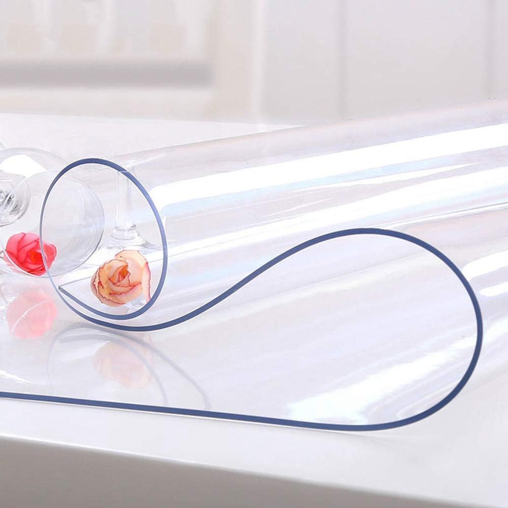 NECAUX Frosted PVC Table Cover Protector 52 x 56 Inch 1.5mm Thick