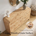 Curved Drawer Dresser for Bedroom with 7 Drawers, 54'' Wide Chest of Drawer