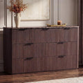 Fluted 7 Drawer Dresser for Bedroom, 54"W Wooden Dressers & Chest of Drawer