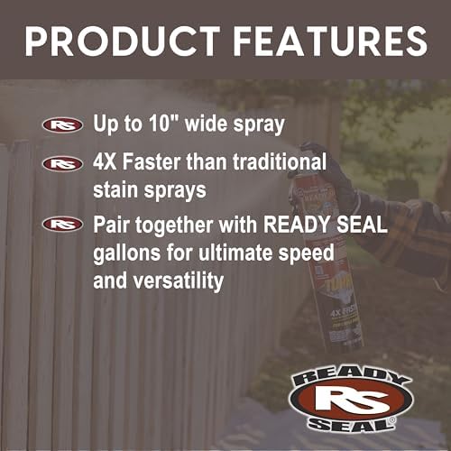 Ready Seal Exterior Wood Stain & Sealer, Pecan, Turbo Spray