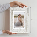 Hongkee 5x7 Picture Frame Set of 4, Made of Real Glass and Multicolour Wooden Frame, 5 by 7 Photo for Wall or Tabletop - Display Picture 4x6 with Mat or 5x7 Without Mat