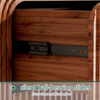 Ieejdn 55.12" Modern Chest of Drawer, 8 Deep Drawers,Clothes Organizer,Large Storage Cabinet for Living Room, Bedroom,Dresser TV Stand, Wood Drawer Organizer for Living Room, Hallway, Walnut