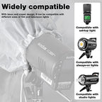 Godox UBL-85S 85cm 33.4” Black Silver Reflective Umbrella Photography Studio Soft Light Umbrella with Large Diffuser Cover for Video Shooting