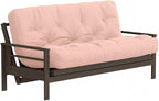Royal Sleep Products by The Futon Factory 6 inch Foam Futon Mattress - Solid Blush Pink Cover - Queen Size - CertiPUR Certified Foams - Made in USA - Replacement Mattress - (Frame not Included)