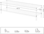 Aquiver Acrylic Long Shoe Rack - 2 Tier Shoe Organizer for Closet- Wide Shoe Shelf Clear Shoes Rack for Entryway, 42.7'' L x 11.8'' W x 12.2'' H, Easy Assembly & Clean