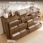 7 Drawers Dresser for Bedroom, 54" Wide Chest of Drawers w/Charging Station