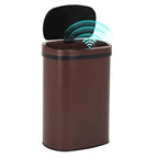 PayLessHere | 13 Gallon Stainless Steel Trash Can | Brown | Automatic Touchless Lid with Motion Sensor | Kitchen Garbage Can with Waterproof Design | for Home, Office, Bathroom | Pack of 1