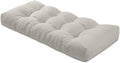Bench Cushion 42 inches,Indoor/Outdoor Non-Slip Tufted Cushions, Premium Waterproof Linen, Soft Piano Sofa Cushions, Entryway Storage, Bay Window, High-Density Memory Foam(Light Grey-42x16x4in)
