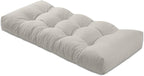 Bench Cushion 42 inches,Indoor/Outdoor Non-Slip Tufted Cushions, Premium Waterproof Linen, Soft Piano Sofa Cushions, Entryway Storage, Bay Window, High-Density Memory Foam(Light Grey-42x16x4in)