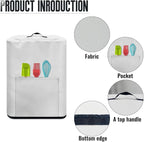 Air Fryer Cover Dust-Proof Kitchen Small Appliance Cover with Top Handle and Pockets Keep Kitchen Appliance Clean Washable, Coffee Beige White
