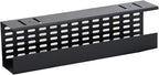 AEONS Under Desk Cable Management Tray Black Horizontal 16-inch Under Desk Removable C Clamp Mount Computer Cord Raceway and Modesty Panel
