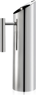 Hiceeden Stainless Steel Water Pitcher, 68oz/2L Modern Metal Pitcher with Ice Guard, Silver Carafe Drink Jug with Handle, Homemade Beverage Container for Juice, Coffee, Milk, Iced/Hot Tea