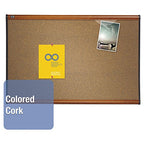 Quartet B243LC Prestige Bulletin Board, Brown Graphite-Blend Surface, 36 x 24, Cherry Frame - color: Light Cherry, size: 36" x 24"