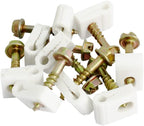 STEREN Coaxial Cable Clips - Cable Holder - Wire Clips - Siding Clips for Hanging - Cord Holder for Desk - Cable Clamps (White, 100 Count - Mini Screw)