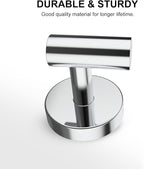 SetSail Towel Hooks for Bathrooms 4 Packs Screw-in Bathroom Towel Hook Wall Mounted Stainless Steel Shower Towel Hooks for Coat Hanging, Mirror Silver