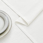 Natural Linen Square Tablecloth Neutral Wrinkle-Proof Faux Burlap Table Clothes for Dining 55 x132 - color: Natural, size: 55" x 132" (Rectangular)