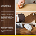 DWIL Water Based Wood Stain - Multiple Finishes, Fast Drying, Indoor and Outdoor Furniture, Wood Paneling, Cabinets and More, Low Odor ＆ Non-Toxic (8.5oz Natural Oak)-with Tools