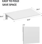 Need Small Fold Down Table Wall Mounted Heavy Duty Small Folding Wall Table Length 30 inches Width 20 inches Perfect Addition to Laundry Room/Home Bar/Kitchen & Dining Room AC15DW(7650)