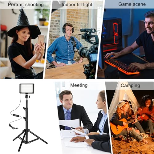 LED Photo Video Light 2-Pack, Ci-Fotto Dimmable 5600K USB LED Continuous Light Photography Light with Tripods and Color Filters for Photo Studios, YouTube, TikTok, Video Recording, Game Streaming - size: 123cm 2-pack