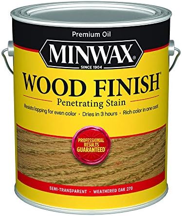 Minwax 710970000 Wood Finish 250 VOC Compliant, Weathered Oak Stain, Gallon