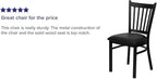 Flash Furniture Hercules Series Vertical Back Metal Restaurant Chairs,