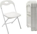 Huacan 6 Pack White Folding Chair – Portable Commercial Seat for Events, Parties, Weddings, and Home Use – Heavy Duty 150kg Capacity, Lightweight & Easy to Store