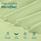 Shreem Linen Ruffled Bed Skirt with Split Corners, Gathered Style, 100% Microfiber, 28-Inch Drop, Dust Ruffle Bedskirt with Platform, Twin, Sage