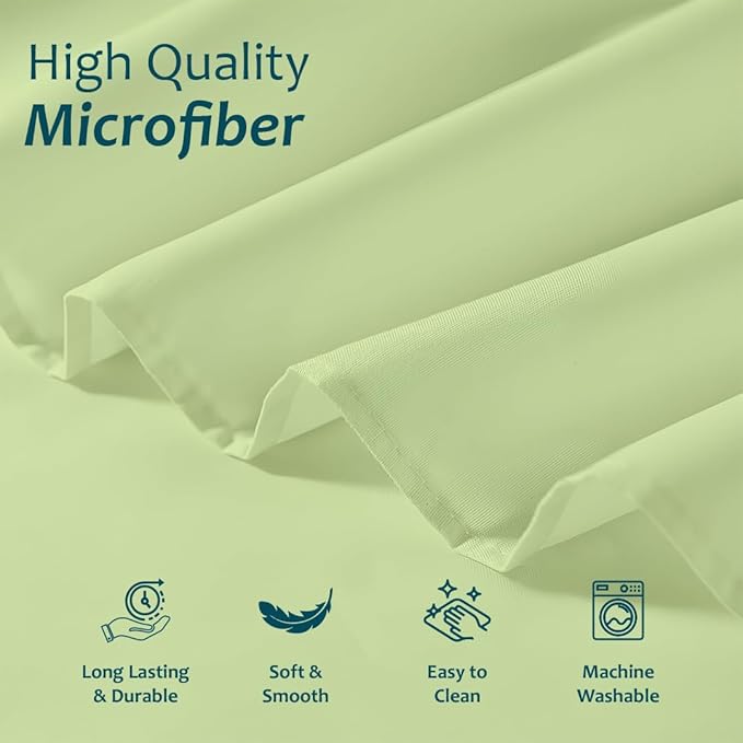 Shreem Linen Ruffled Bed Skirt with Split Corners, Gathered Style, 100% Microfiber, 28-Inch Drop, Dust Ruffle Bedskirt with Platform, Twin, Sage