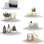 HORLIMER Floating Corner Shelf Wall Mount, Living Room