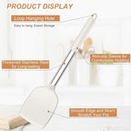 TeamFar Kitchen Utensils, 4 PCS Silicone Cooking Utensils with Stainless Steel Handle, for Nonstick Cookware Frying/Flipping/Draining, Non-toxic & Heat-proof, Non-scratch & Dishwasher Safe