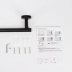 TocTen Bath Towel Bar - 2 Pack Thicken SUS304 Stainless Steel Towel Rack for Bathroom, Bathroom Hardware Accessories Towel Rod Heavy Duty Wall Mounted Towel Holder (16 Inch, Matte Black)