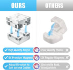 NiHome Clear Acrylic Strong Magnetic Cable Clips Cord Holder 4PCS for Phone Chargers,USB,HDMI,Power Cords, Adhesive Cable Management, Wire Holder Keeper Organizer for Home Office Car Desk Nightstand