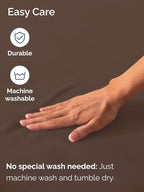 Extra Deep Twin Fitted Sheet - Hotel Luxury Single Fitted Sheet Only - Easily Fits 18 inch to 24 inch Mattress - Ultra Soft, Wrinkle Free w/Extra Deep Pockets - Easy-Care, Breathable & Comfy - Brown