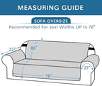 H.VERSAILTEX Reversible Sofa Slipcover Furniture Protector Water Resistant 2" Elastic Straps Sofa Cover Couch Covers Pets Kids Fit Sitting Width Up to 78" (Oversized Sofa: 86" x 132", Khaki/Beige)