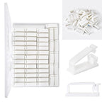 50Pcs Self Adhesive Cable Management Clips,Cable Organizers Wire Clips Cord Holder for PC Laptop Ethernet Cable Desktop Home Office(1.52’’ x 0.59’’ x 0.57’’,White)