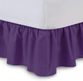 Bed Skirt - Ruffled Bed Skirt (RV Bunk 42X80, Purple) 12 Inch Drop Dust Ruffle with Platform, 100% Cotton 800 Thread Count Fabric - Dust Ruffle Bedskirt for Easy Fitting and Easy Care