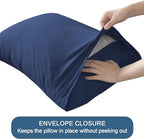 SPRINGSPIRIT Split Top King Sheets Sets for Adjustable Bed, 4 Piece Bed Sheets Set Deep Pockets, Extra Soft and Breathable Bedding Sheets, Navy