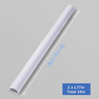 Cord Hider 34in, ZhiYo Cable Hider for 2-4 Cords, Cord Covers Wire Covers Wall Mount TV, Cable Cover Wall, White Wire Raceway, 2 x L17in, W1.4in x H0.7in