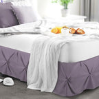 Nestl Grayish Purple Bed Skirt Cal King Size, Pinch Pleat Cal King Bed Skirt, 14" Inch Drop Cal King Bedskirt, Hotel Quality Bed Skirts, Microfiber Bedskirt for Cal King Bed, Grayish Purple Bed Skirt