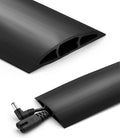 Bates- Floor Cord Cover, 12ft, Cable Cavity 0.6" (W) x 0.31" (H), Heavy Duty Wire Protector, PVC Extension Cords Hider, Protect Cords, Prevent Cable Trips, Cord Hider for Office, Home, Outdoor