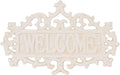 Sungmor Cast Iron Welcome Sign – Vintage Style Decorative Wall Plaque – Ornate Scroll Design for Porch, Entryway, Garden or Fence – Outdoor Wall Hanging Sign, Rustic Metal Home Decor