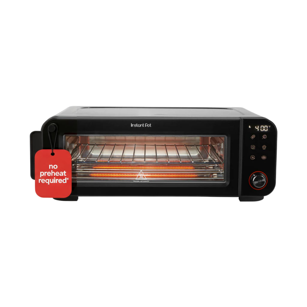 Instant Pot No Preheat Required* 6-in-1 Pizza and Toaster Oven with InstantHeat Technology, Fits a 12" Fresh or Frozen Pizza, Bake, Toast, Broil, & Reheat