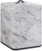 Air Fryer Cover Dust Cover, Dust Protection Insulated Kitchen Appliance Cover with Top Handle and Front Pockets for Women Gift, White Marble