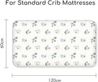Nap Mat Sheet 47"x24", 3 Pack Blue Ocean Sailor Baby Crib Sheets Fitted Elastic Corners, Preschool Day Care Rest Mat Cover, Soft Breathable - Compatible with Regalo My Cot, Joovy Travel Cot